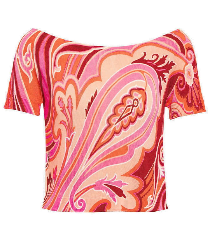 Photo: Etro - Printed boat-neck T-shirt