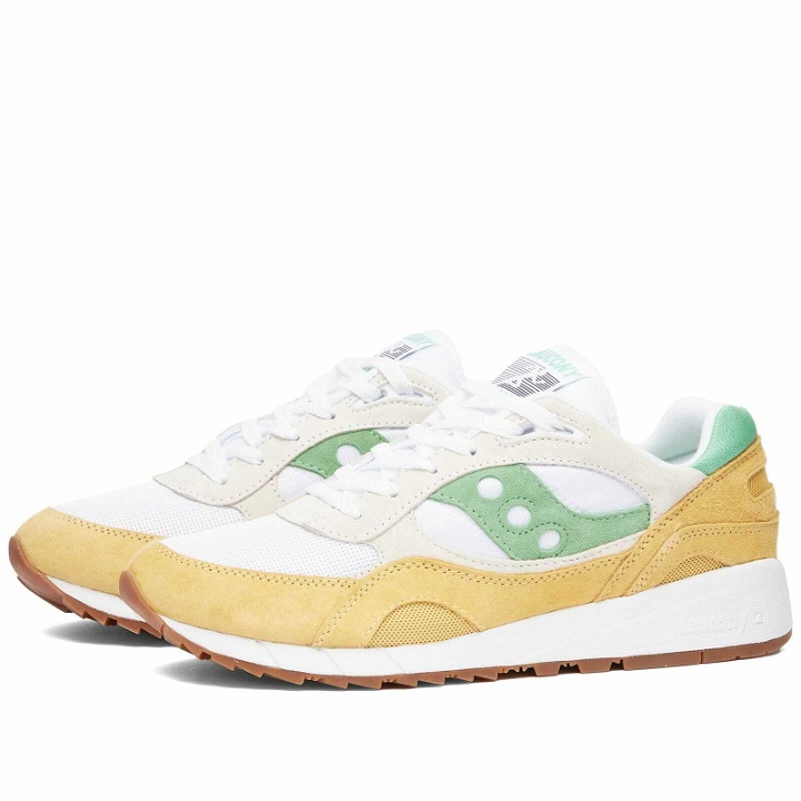 Photo: Saucony Men's Shadow 6000 Sneakers in White/Yellow/Green