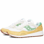 Saucony Men's Shadow 6000 Sneakers in White/Yellow/Green