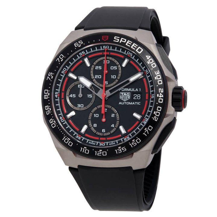 Photo: Tag Heuer Formula 1 Chronograph Automatic Black Opalin Dial Watch CBZ2082.FT8096