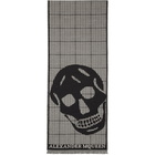 Alexander McQueen Black and Off-White Oversized Skull Scarf