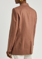 Zimmermann Illuminate Linen Blazer Brown