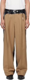 MMIC Beige Paneled Trousers