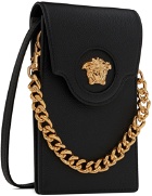 Versace Black 'La Medusa' Phone Bag