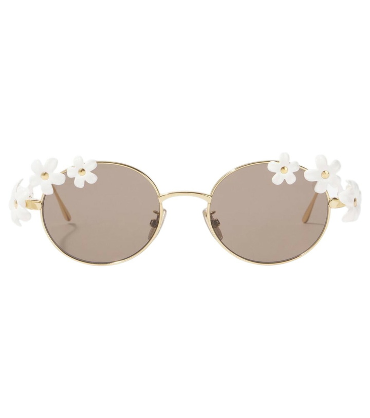 Photo: Loewe Paula's Ibiza floral-appliqué oval sunglasses