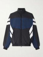 VETEMENTS - Logo-Embroidered Colour-Block Shell Track Jacket - Black