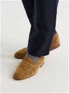 Edward Green - Padstow Suede Loafers - Brown