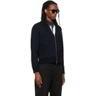 Thom Browne Navy Ottoman Milano Stitch 4-Bar Bomber Jacket