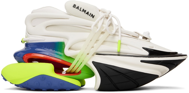 Photo: Balmain White & Multicolor Unicorn Sneakers