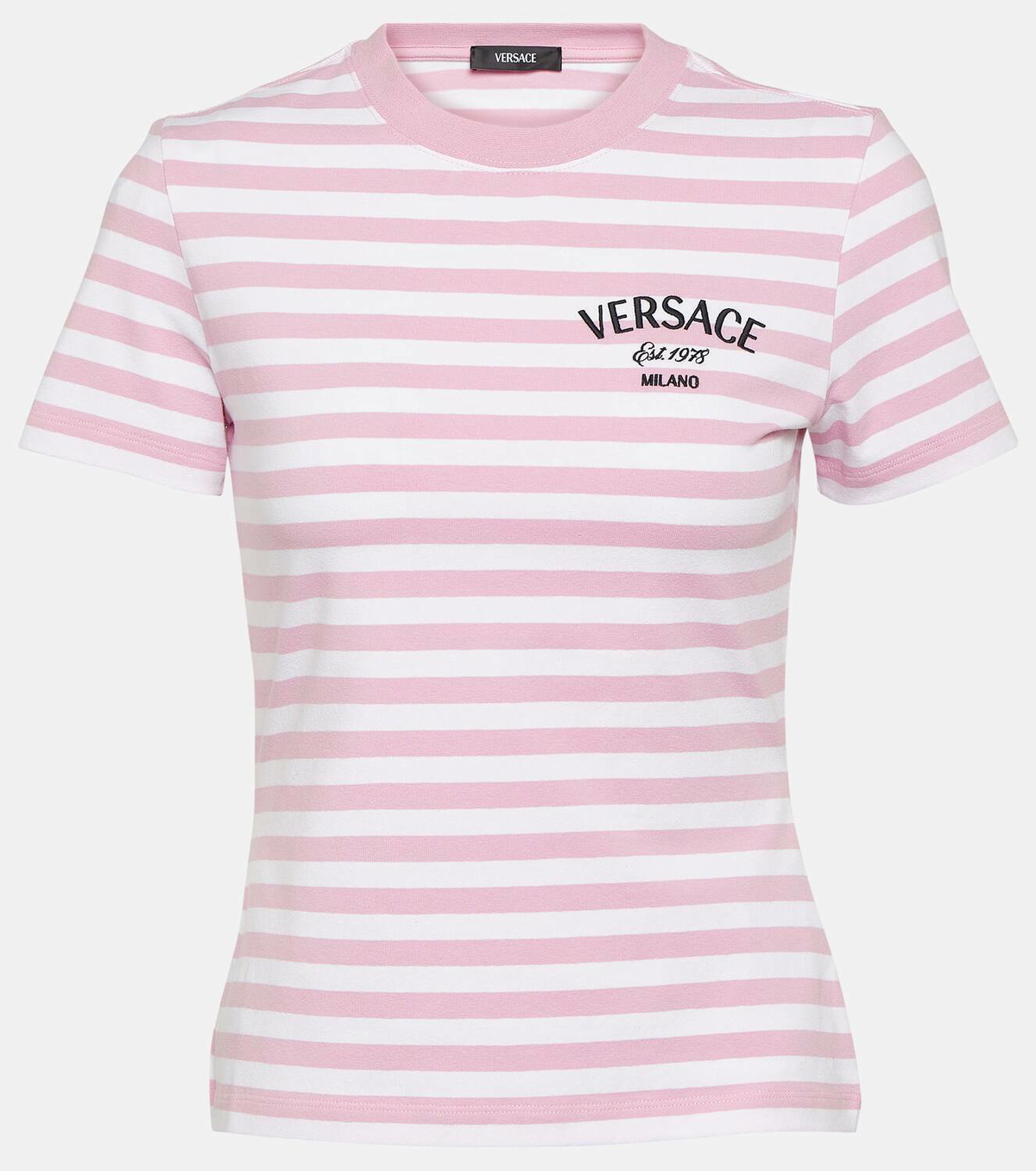 Tシャツ・カットソー Versace Striped T-Shirt Versace Nautical Stripe Cotton T-shirt | Blue | FARFETCH