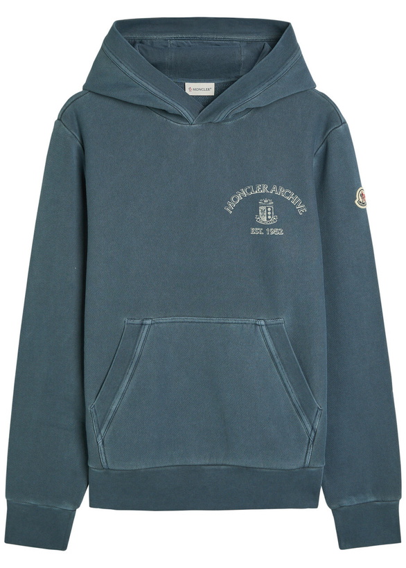 Photo: Moncler Logo Cotton Sweatshirt Blue