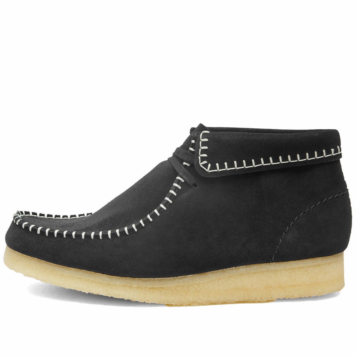 Clarks フラット ウエッジ ソール ブラック ブーツ スニーカー Clarks クラークス ワラブーツステッチ WallaBt Stitch