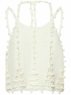 REMAIN - Cotton Blend Crochet Knit Halter Top