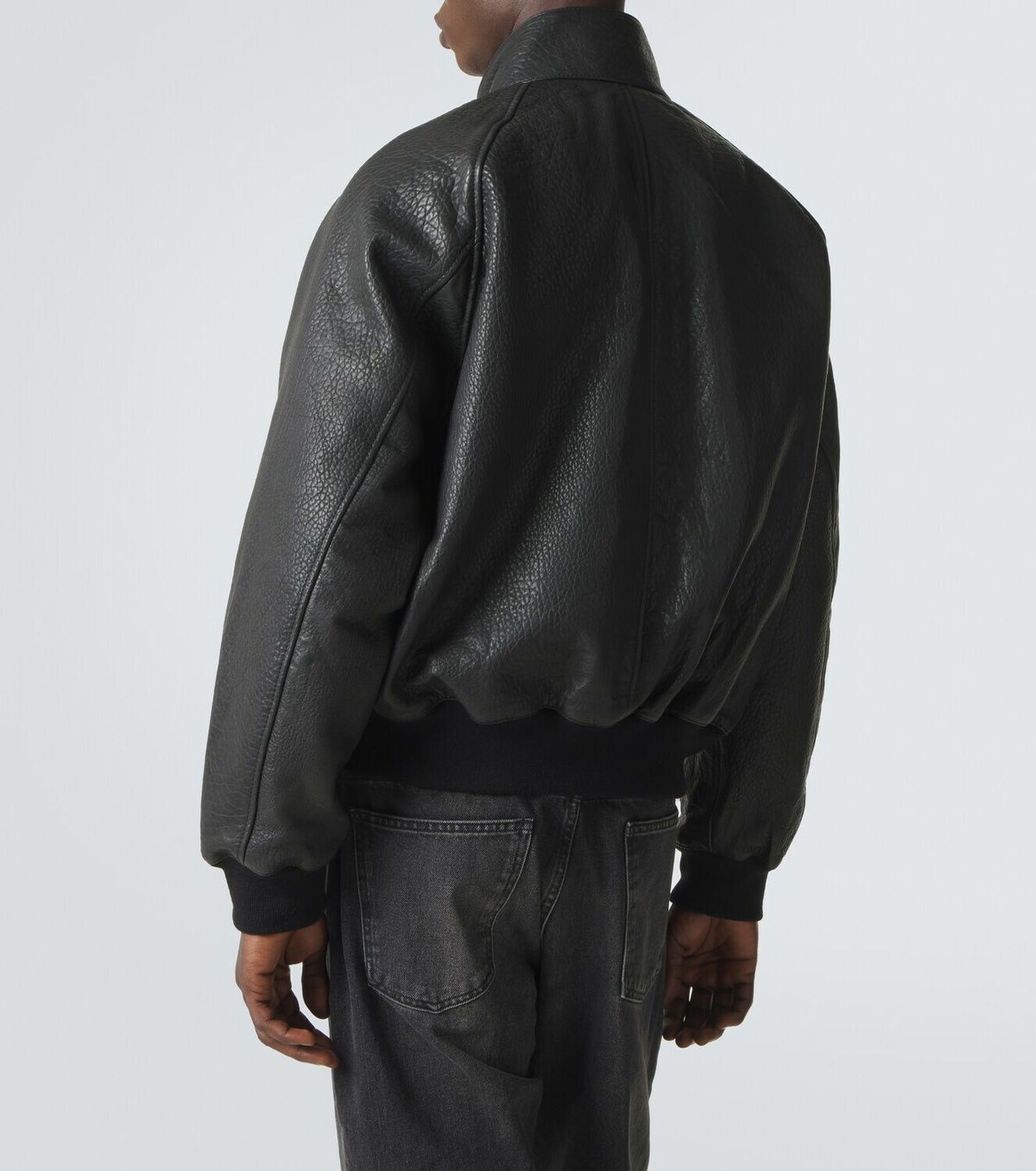 Studio Nicholson Over leather bomber jacket
