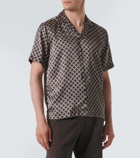 Frescobol Carioca Roberto printed silk bowling shirt