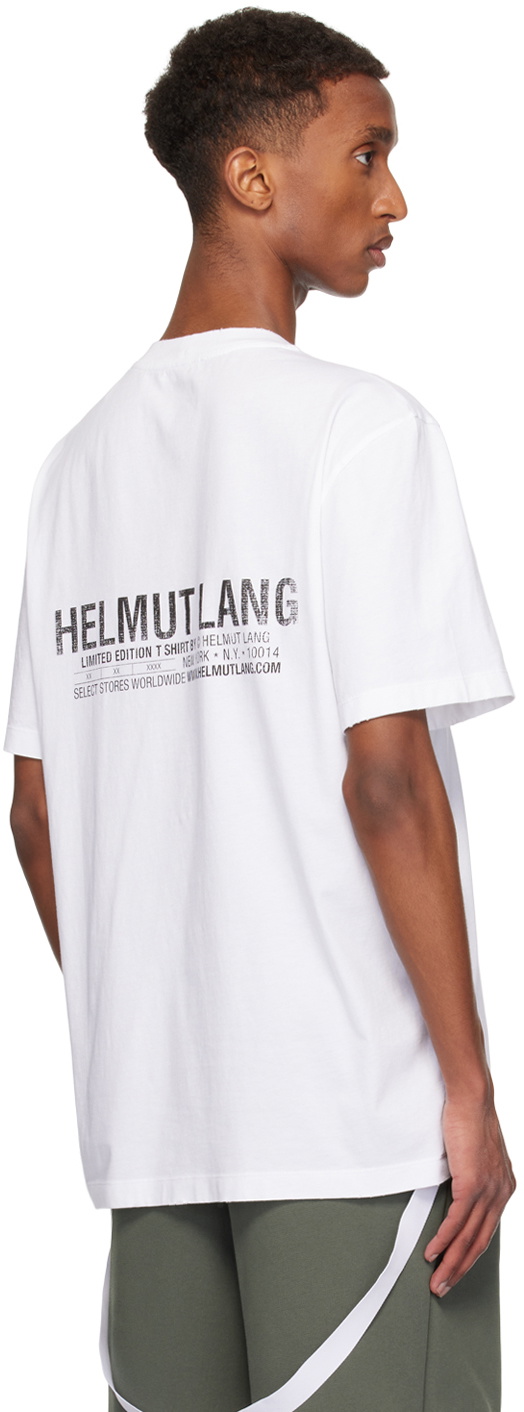 Helmut Lang White 'New York' Seatbelt T-shirt Helmut Lang