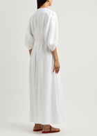 Faithfull The Brand Soleil Linen Midi Dress White