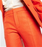 Chloé Felted wool and cashmere jersey flared pants