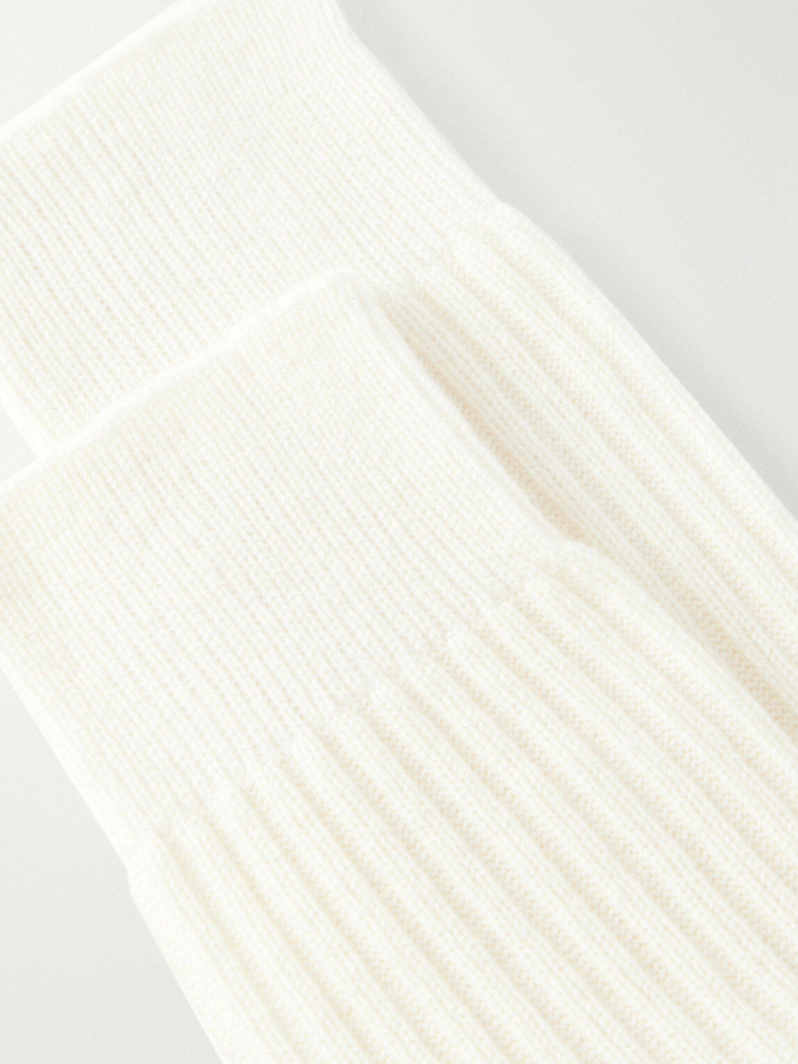 Canali - Ribbed Cashmere Socks - Neutrals