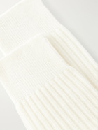 Canali - Ribbed Cashmere Socks - Neutrals