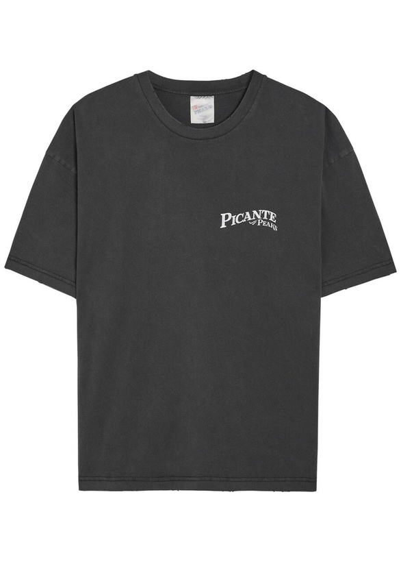 Photo: Picante Peaks Patch Printed Cotton T-shirt Black Other