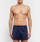 Hanro - Sporty Mercerised Cotton Boxer Shorts - Men - Navy