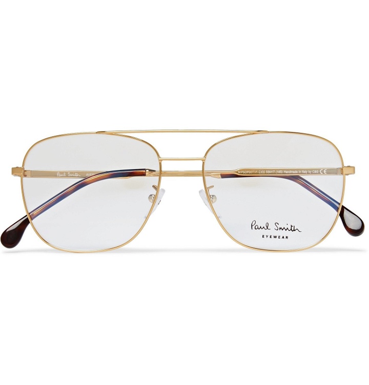Photo: Paul Smith - Avery Aviator-Style Gold-Tone Optical Glasses - Gold
