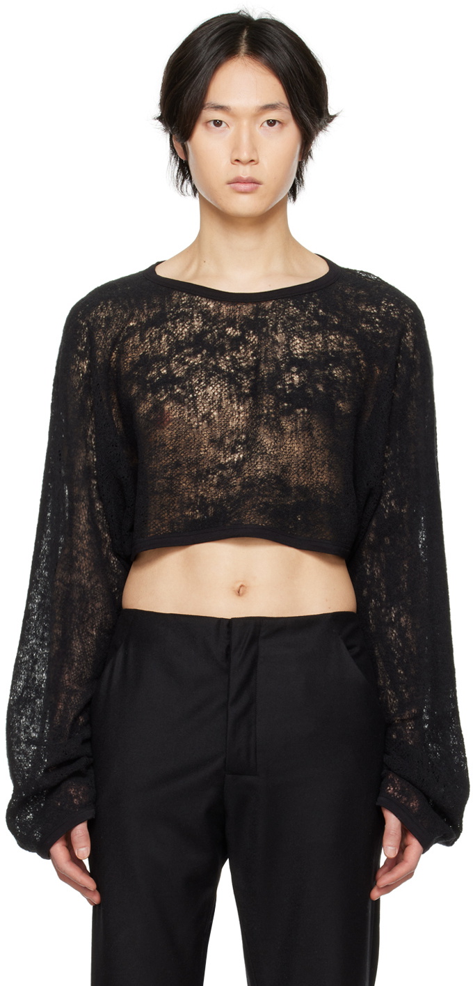 Nicolas Andreas Taralis Black Spider Web Sweater