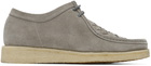 Padmore & Barnes Grey Suede Woven Original P204 Derbys