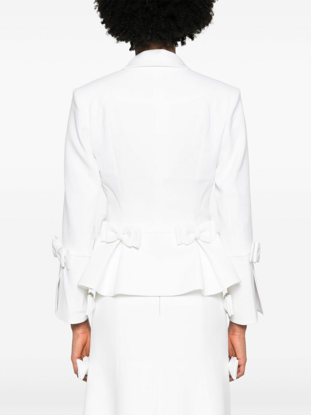 Huishan Zhang White Sanna Silk Blazer