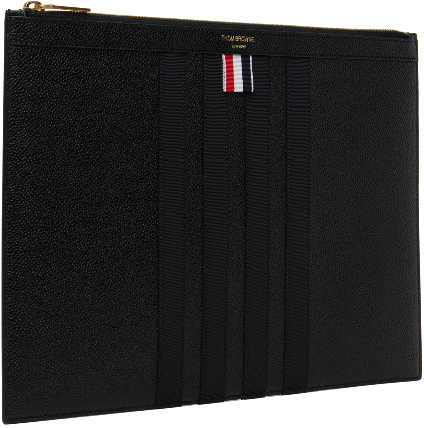 Thom Browne Black Medium 4-Bar Document Holder