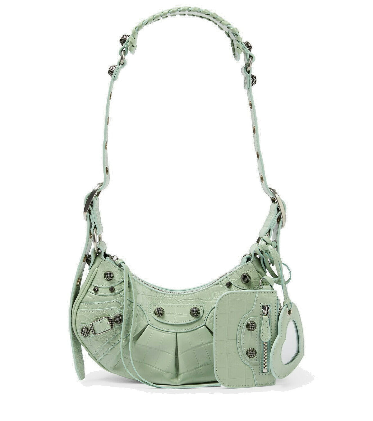 Women's Le Cagole Xs Shoulder Bag Used Effect With Charms in Black