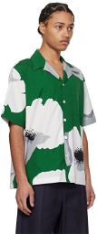 Valentino Green Floral Shirt