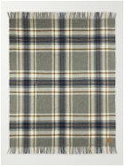Pendleton - Fringed Checked Virgin Wool Blanket