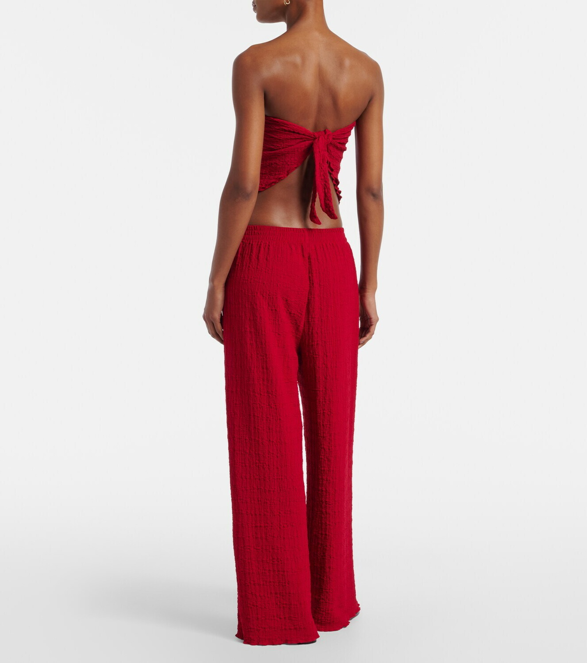 Jade Swim Mika seersucker wide-leg pants
