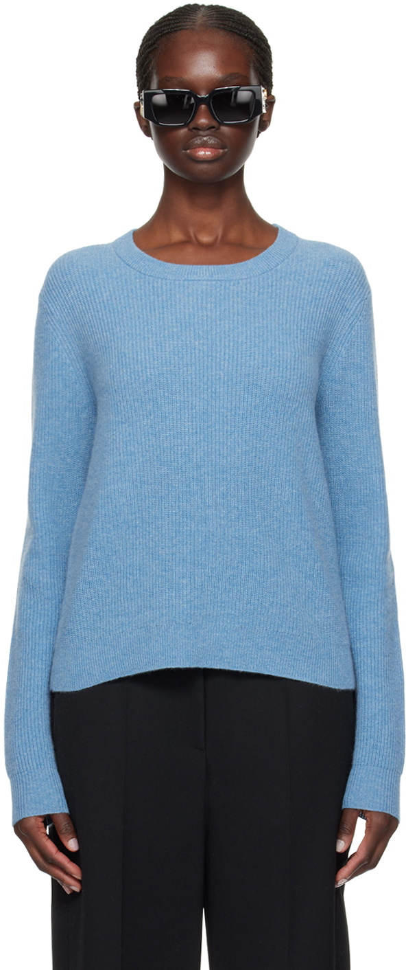 Guest in Residence Blue Light Rib Sweater