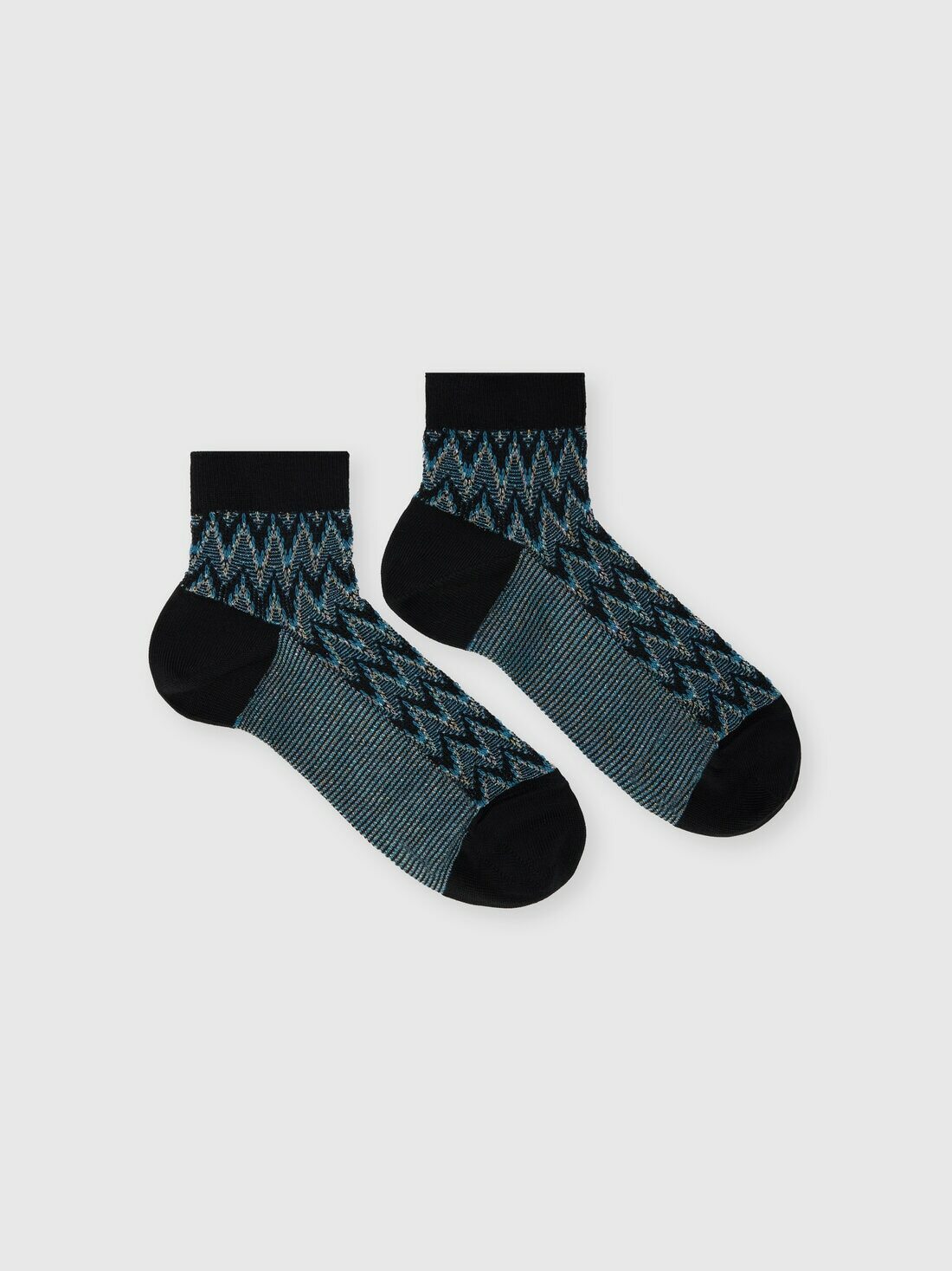 Missoni - Lamé cotton-blend ankle socks, Women, Multicoloured