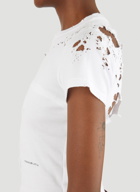 Distressed Lapped T-Shirt in White