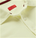 Isaia - Garment-Dyed Cotton-Piqué Polo Shirt - Yellow