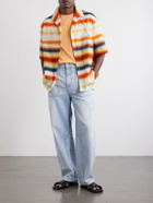 LOEWE - Paula's Ibiza Convertible-Collar Logo-Embroidered Striped Cotton-Poplin Shirt - Multi