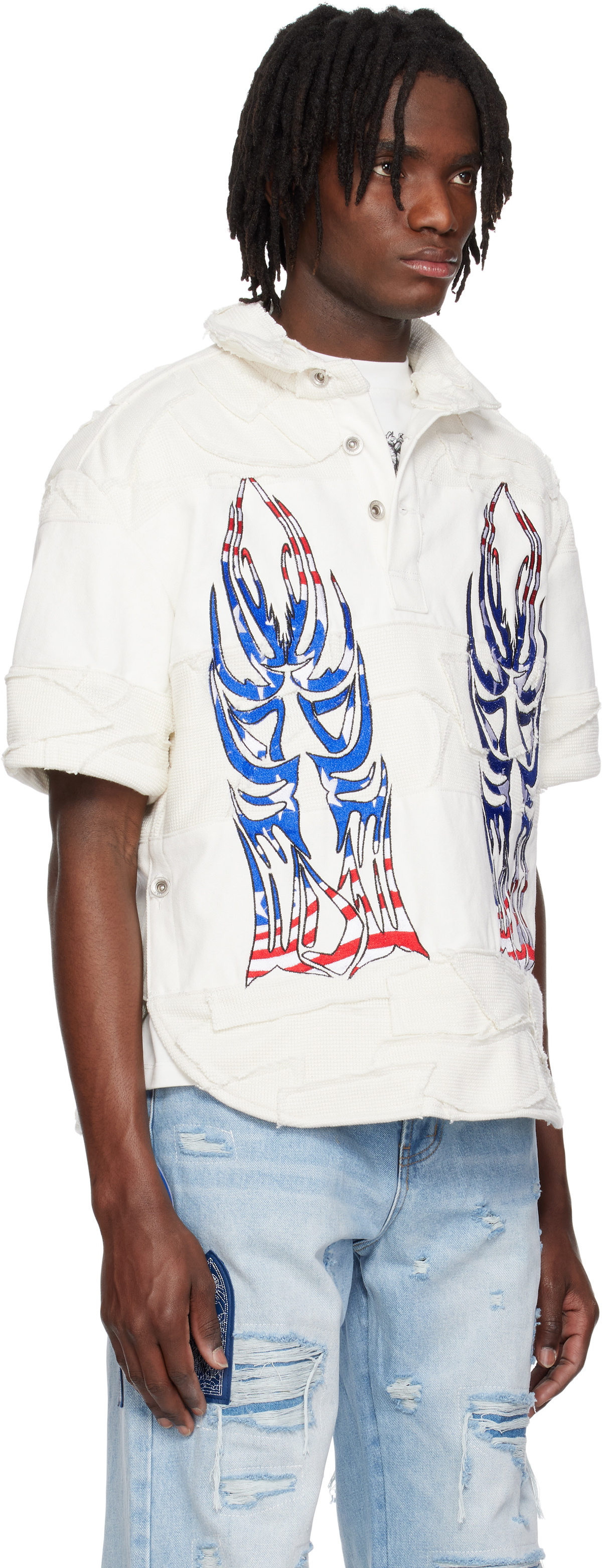 Who Decides War Off-White Winged Glory Polo