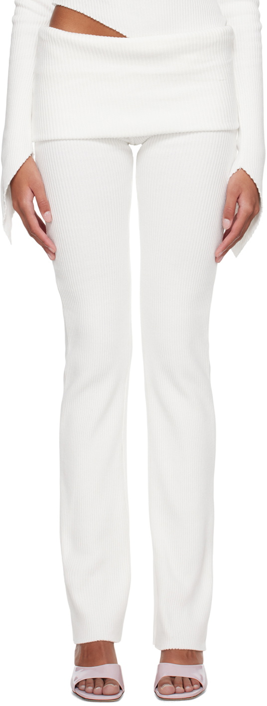 BINYA SSENSE Exclusive White Junio Trousers