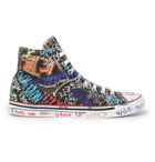 Vetements - Printed Canvas High-Top Sneakers - Men - Black