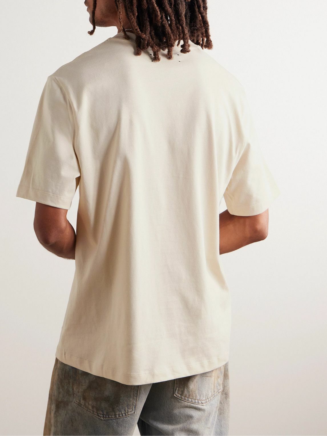 AMIRI - Staggered Logo-Print Cotton-Jersey T-Shirt
