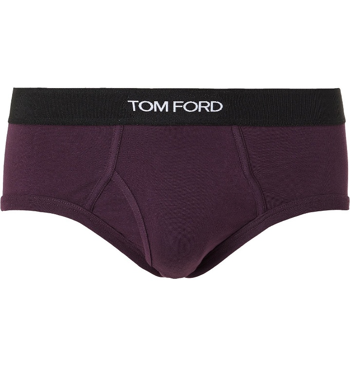 Photo: TOM FORD - Stretch-Cotton Jersey Briefs - Purple