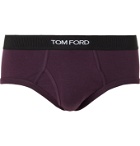 TOM FORD - Stretch-Cotton Jersey Briefs - Purple