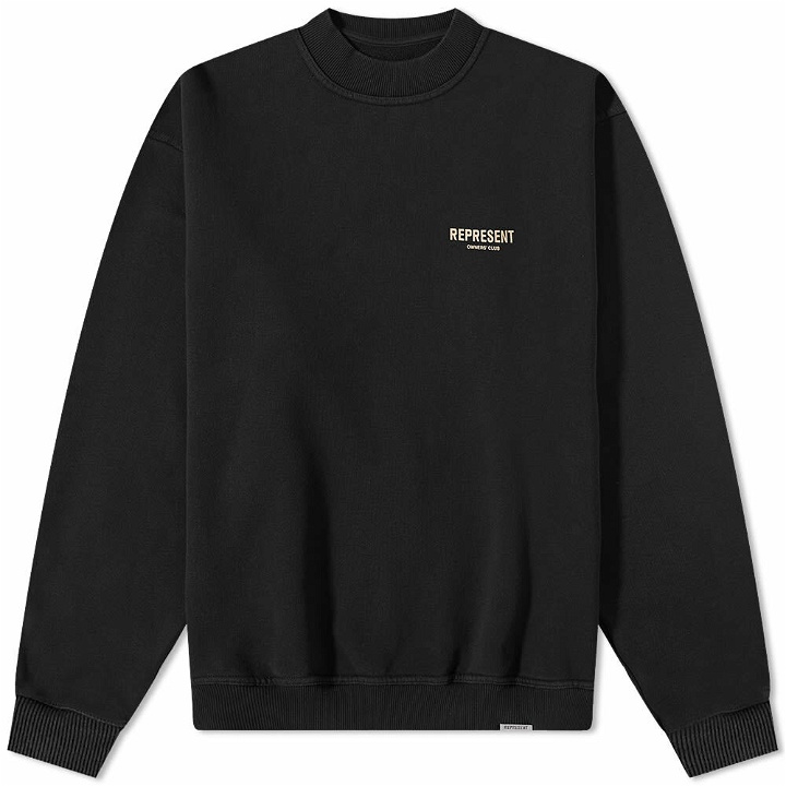Photo: Represent Owners Club Crew Sweat in Off Black