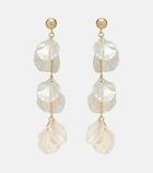 Self-Portrait Tiered faux pearl-embellished earrings