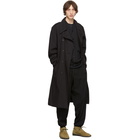 Issey Miyake Men Black Wrinkle Knit Cardigan