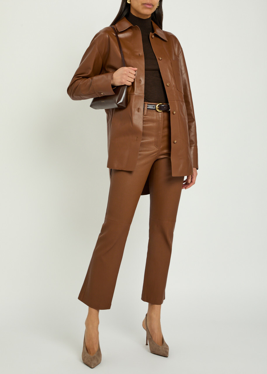 Joseph Penna Leather Jacket Rust